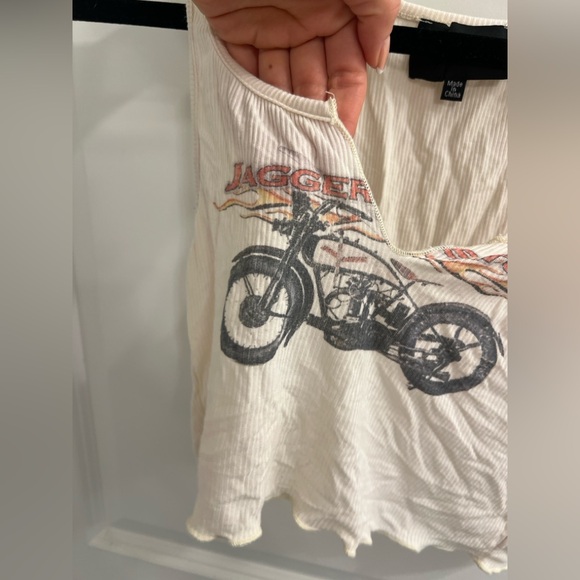 Jagger and Stone Ribbed Crop Tank with Motorcycle - Picture 5 of 6